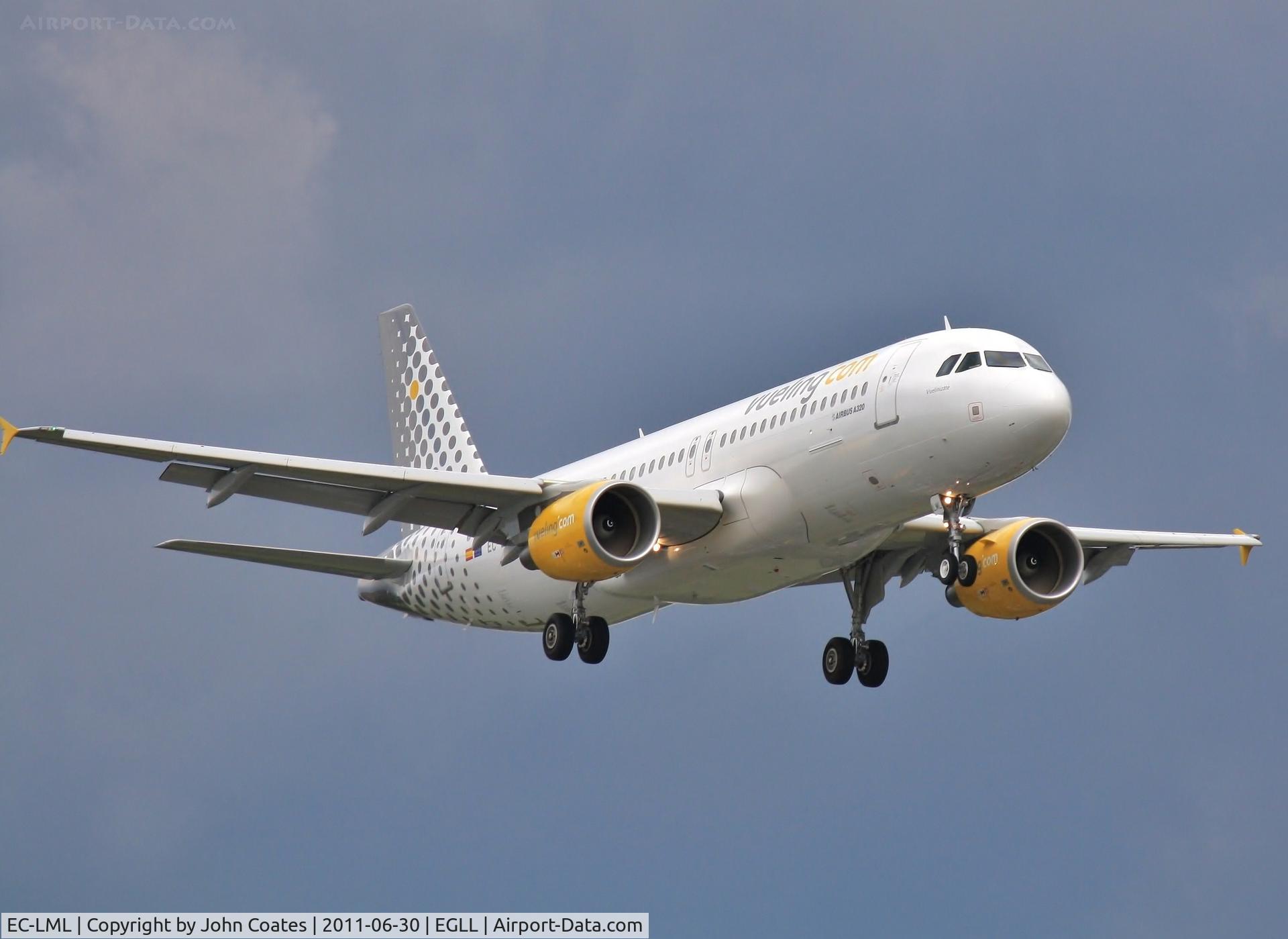 EC-LML, 2011 Airbus A320-214 C/N 4742, On approach to 27R