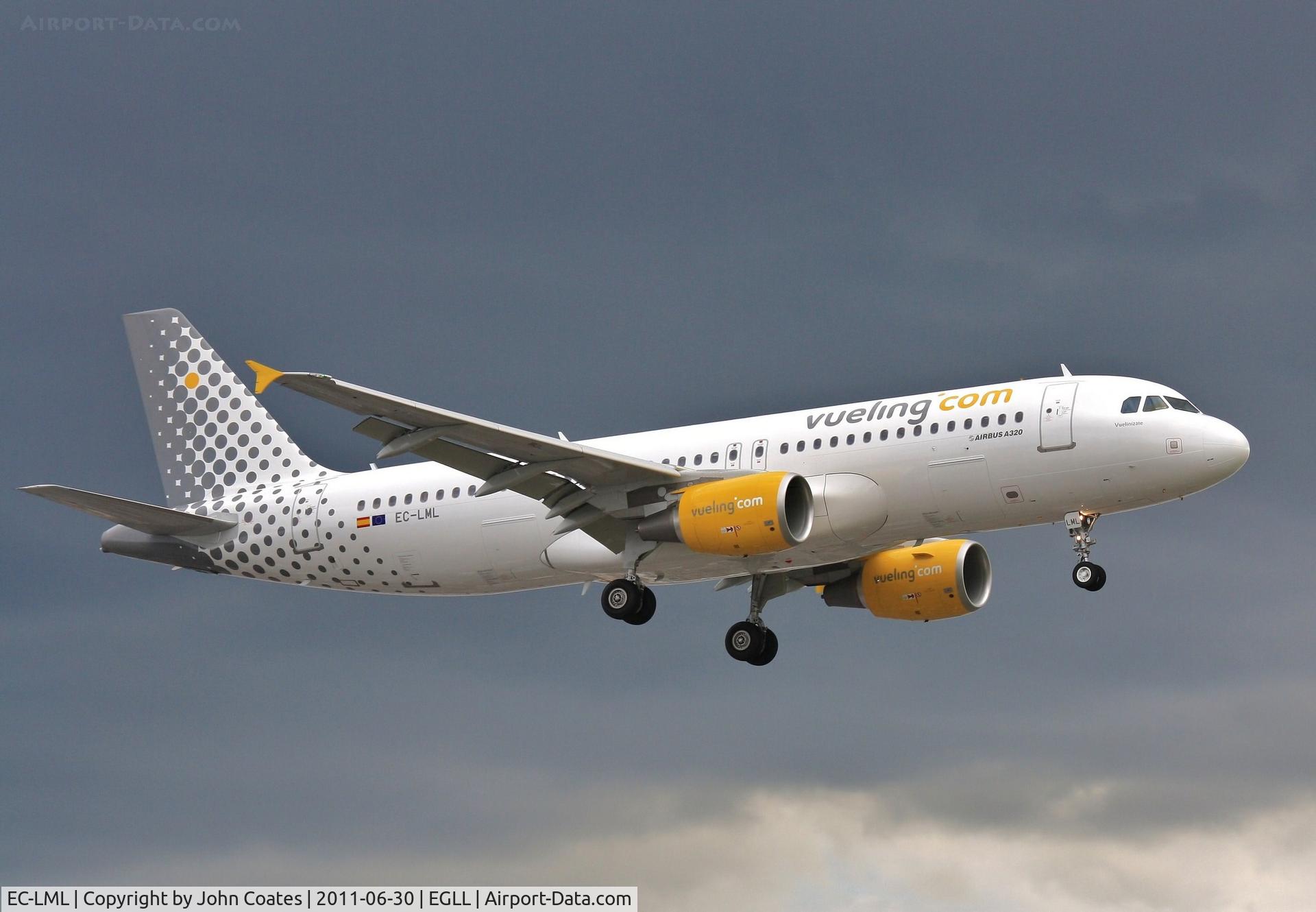 EC-LML, 2011 Airbus A320-214 C/N 4742, Finals to 27R