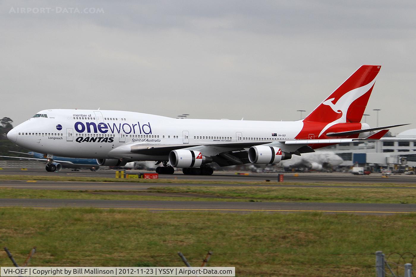 VH-OEF, 2002 Boeing 747-438/ER C/N 32910, LANDED ON 16R