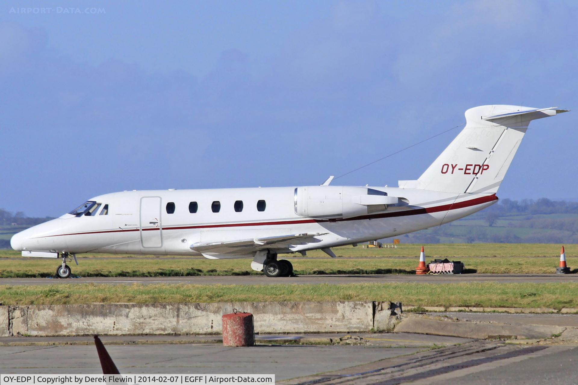 OY-EDP, 1984 Cessna 650 Citation III C/N 650-0014, Visiting Citation III seen at EGFF.