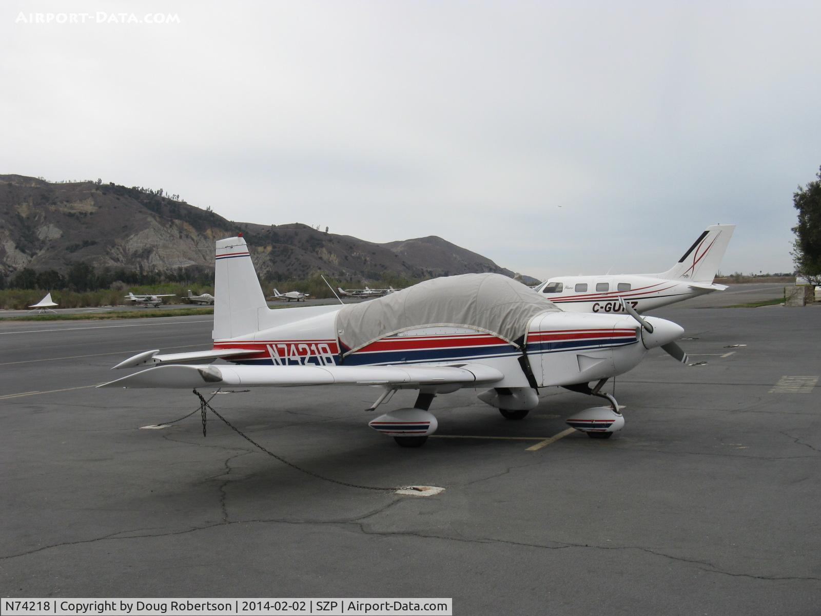 N74218, 1975 Grumman American AA-5B Tiger C/N AA5B-0164, 1975 Grumman American AA-5B TIGER, Lycoming O&VO-360 180 Hp, on transient ramp