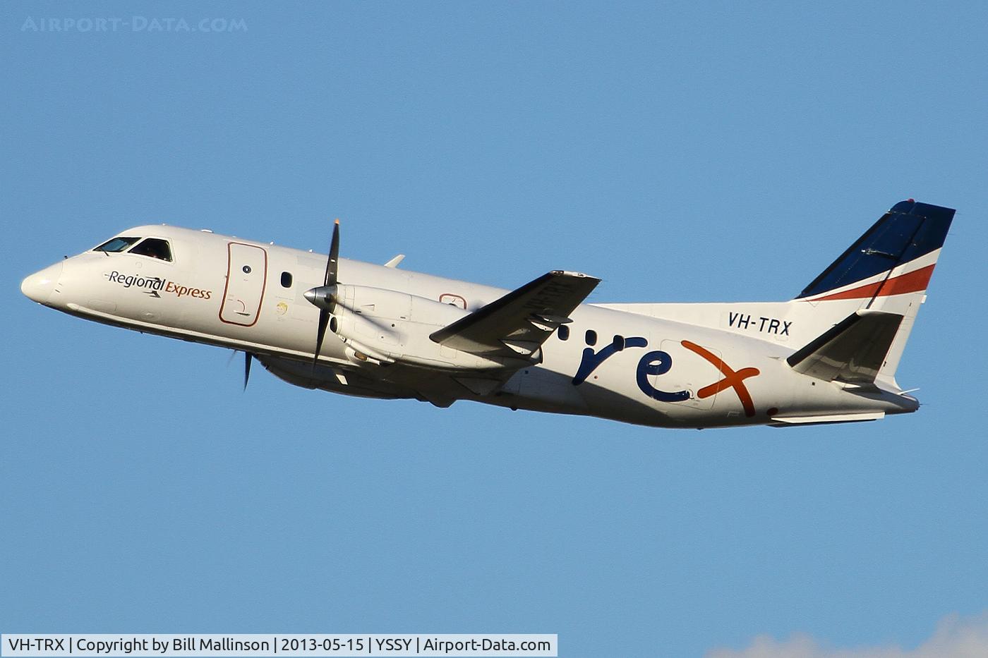VH-TRX, 1992 Saab 340B C/N 340B-287, OFF FROM 34L