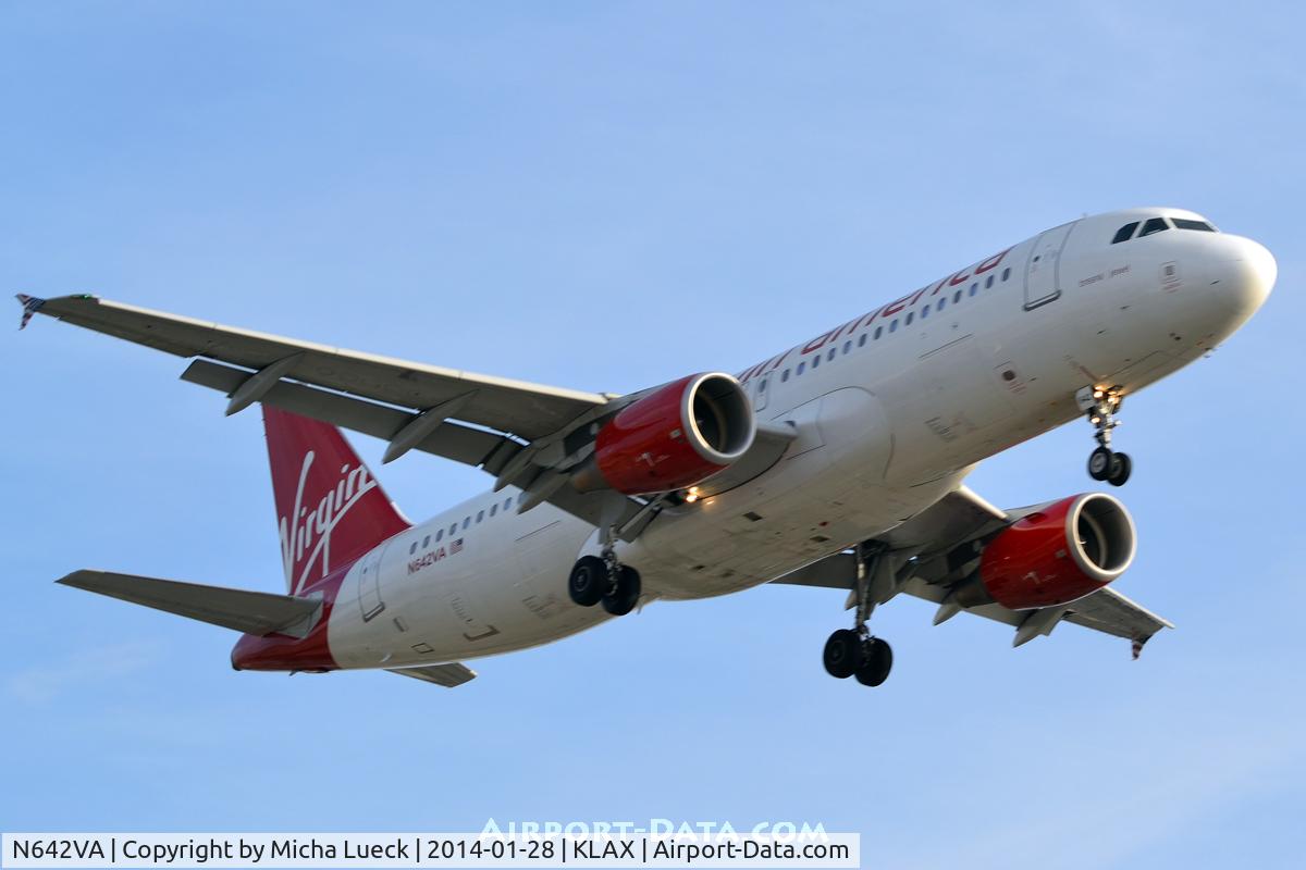 N642VA, 2008 Airbus A320-214 C/N 3670, At LAX