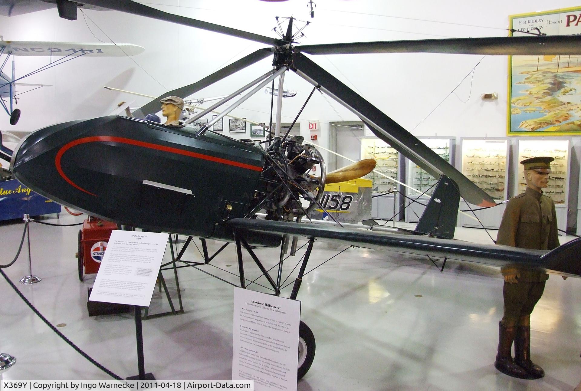 X369Y, 1931 Buhl A-1 Autogyro C/N 01, Buhl A-1 Autogyro at the Hiller Aviation Museum, San Carlos CA