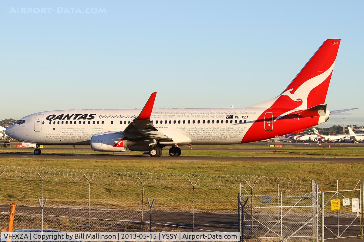 VH-XZA, 2012 Boeing 737-838 C/N 39367, TAXI TO 16L