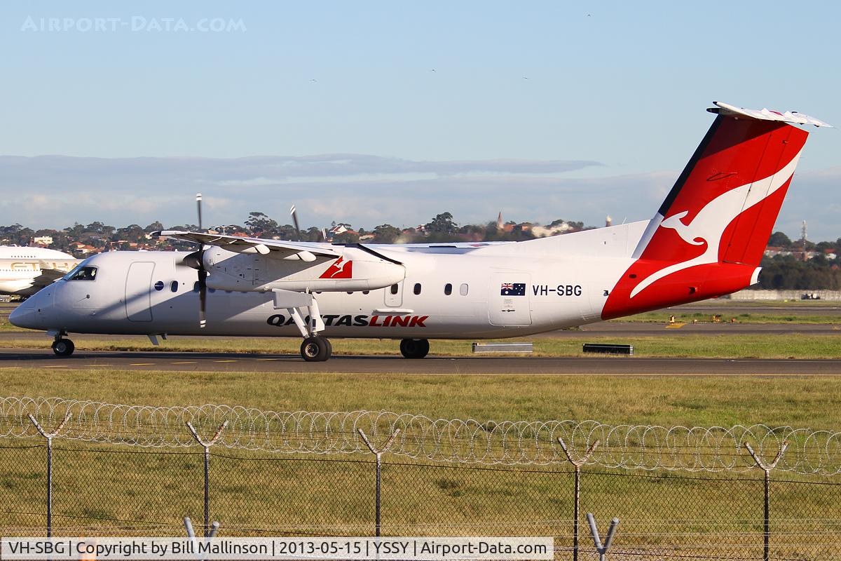 VH-SBG, 2001 De Havilland Canada DHC-8-315Q Dash 8 C/N 575, taxi to 16L