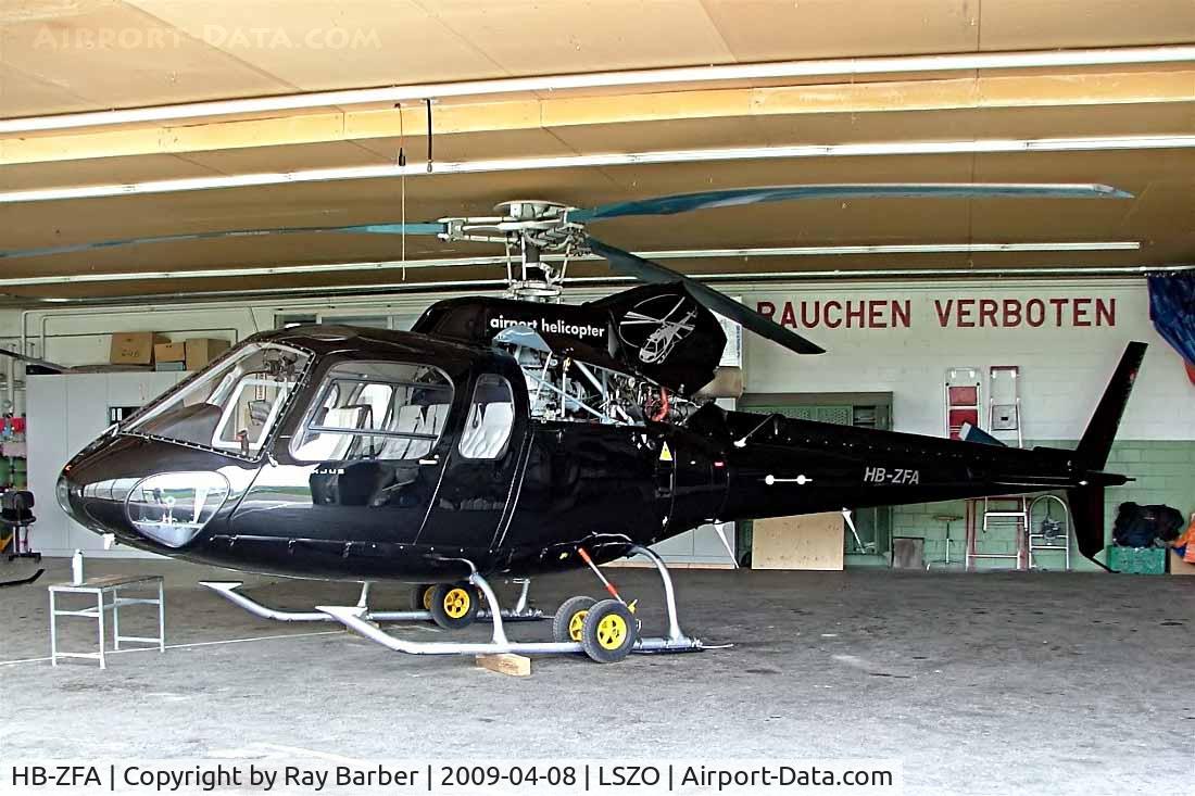 HB-ZFA, Eurocopter AS-350B-3 Ecureuil Ecureuil C/N 1594, Aerospatiale AS.350B Ecureuil [1594] (Airport Helicopter) Luzern/Beromunster~HB 08/04/2009