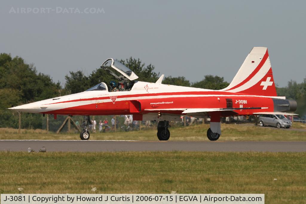 J-3081, Northrop F-5E Tiger II C/N L.1081, RIAT 2006. 'Patrouille Suisse'.