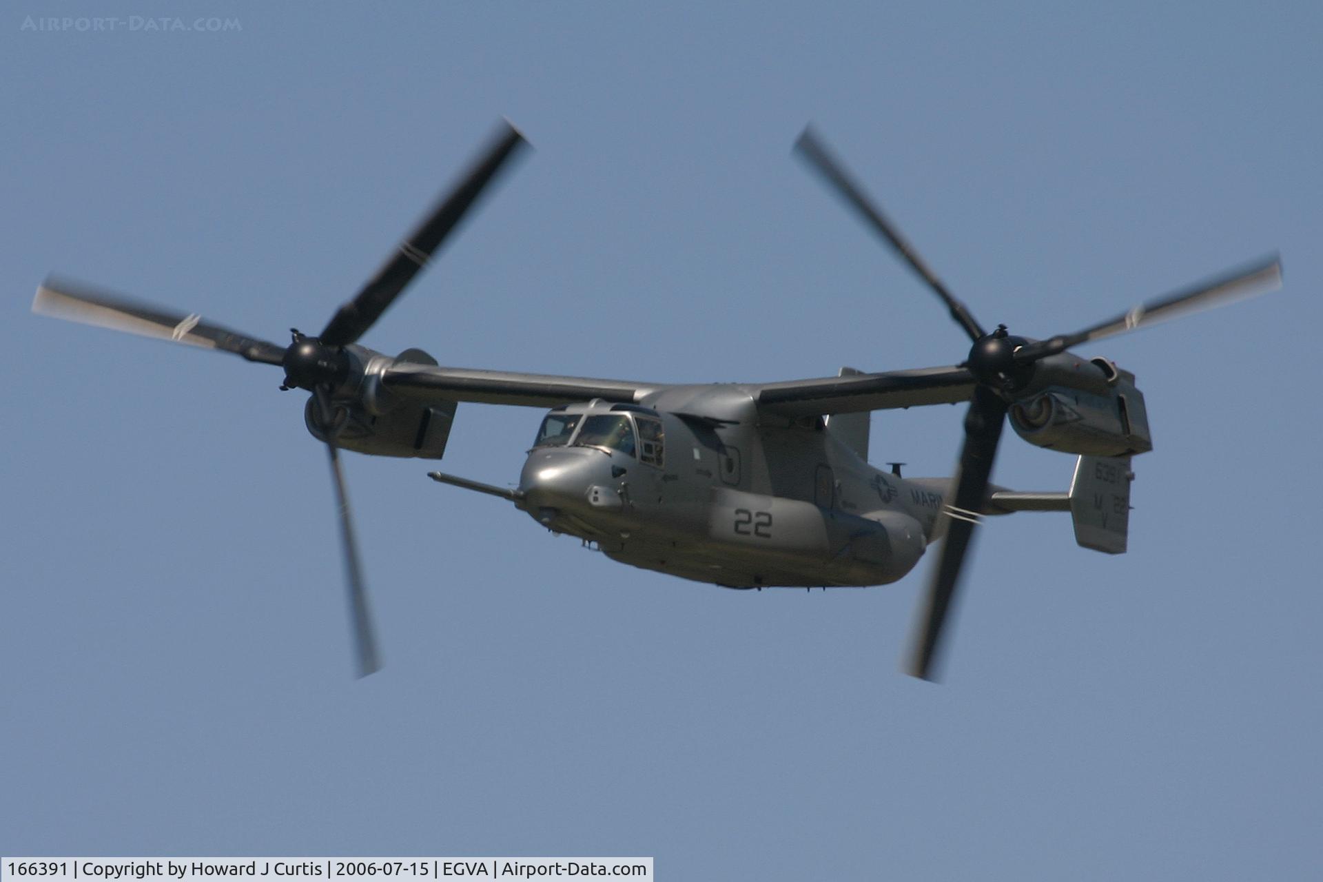 166391, Bell-Boeing MV-22B Osprey C/N D0058, RIAT 2006. MV-22/VMX-22, USMC.