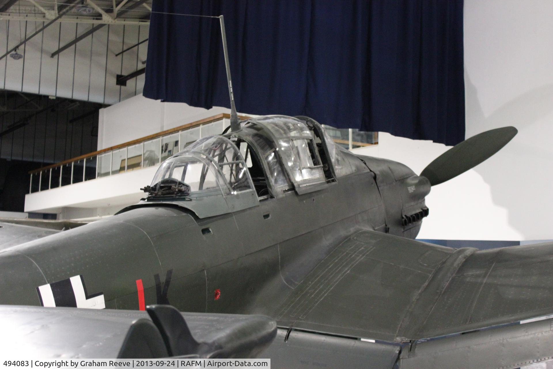 494083, 1941 Junkers Ju-87D Stuka C/N Not found 494083, On display at the RAF Museum, Hendon.