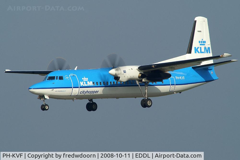 PH-KVF, 1990 Fokker 50 C/N 20207, KLM Cityhopper