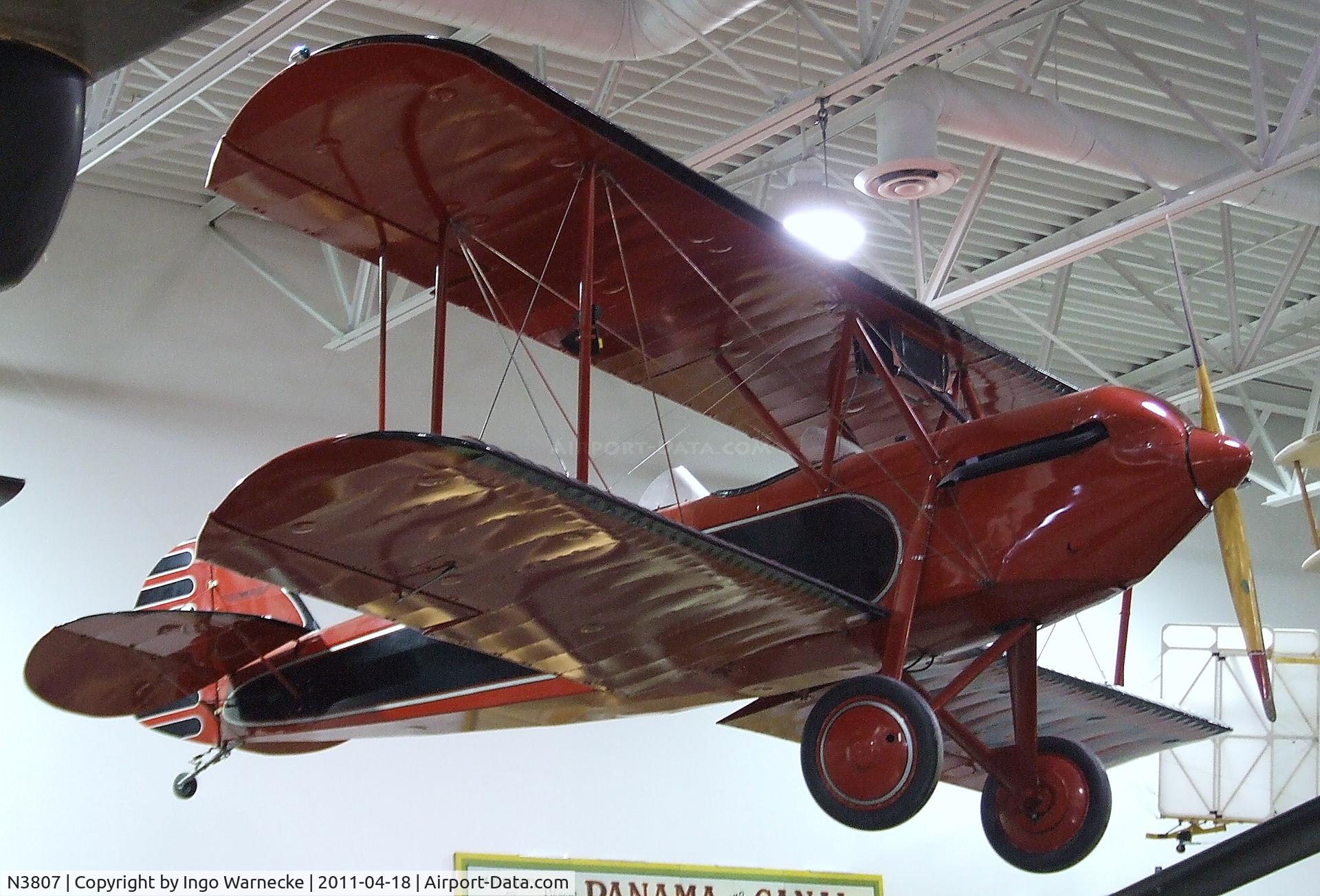 N3807, Waco GXE C/N 1197, Waco GXE at the Hiller Aviation Museum, San Carlos CA