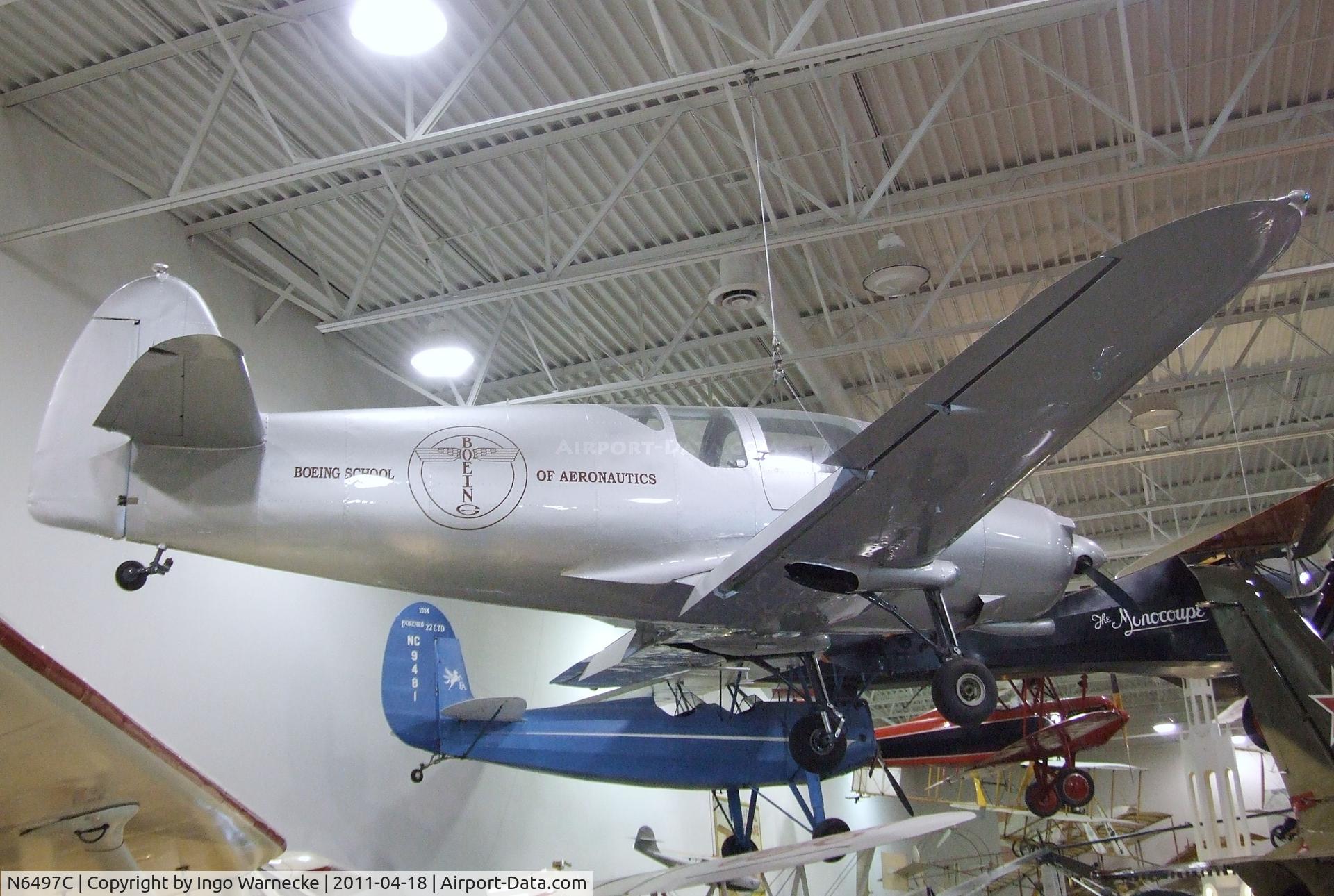 N6497C, 1939 Thorp/Paulic T3-B-1 C/N 1, Thorp / Paulic T3-B-1 at the Hiller Aviation Museum, San Carlos CA