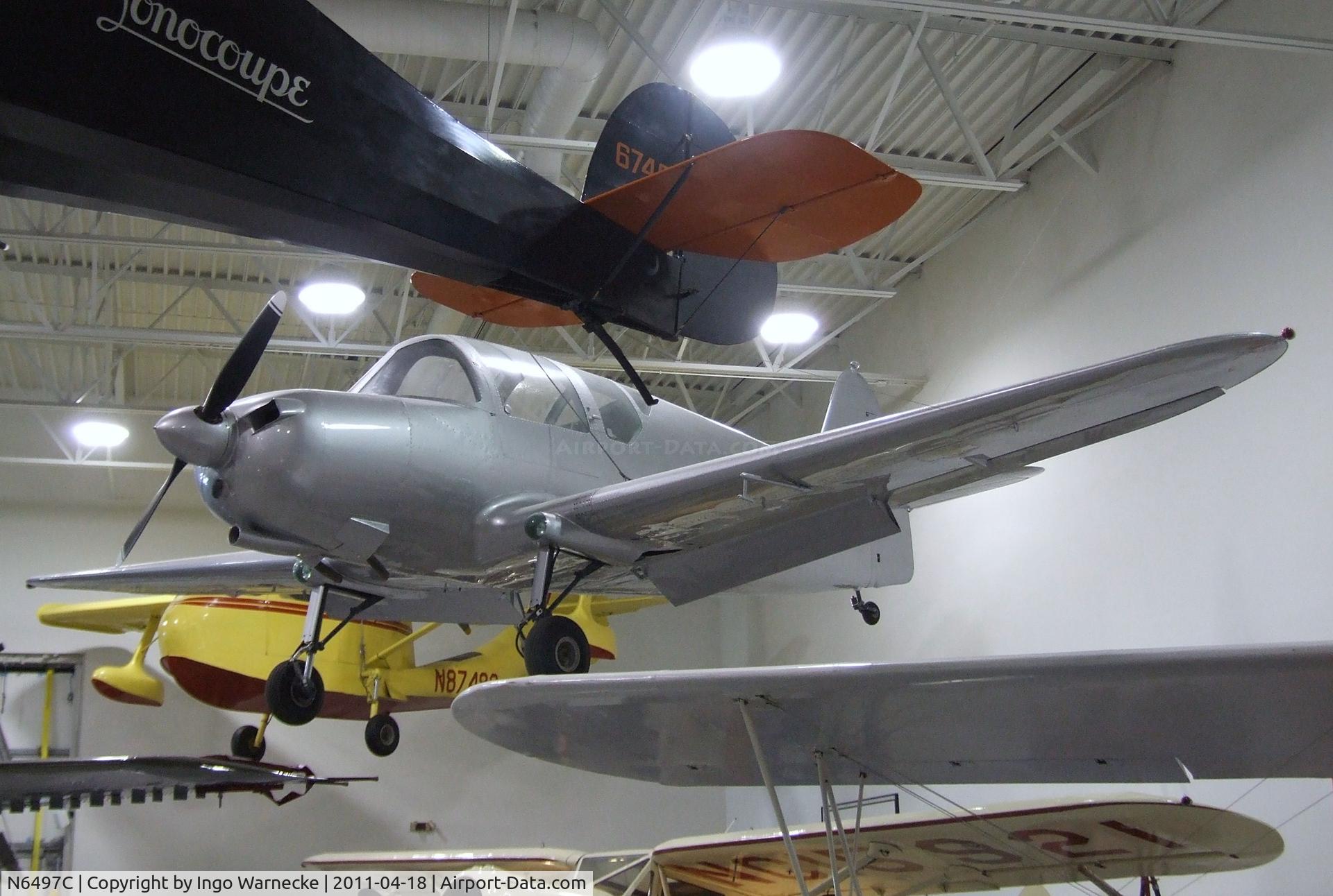 N6497C, 1939 Thorp/Paulic T3-B-1 C/N 1, Thorp / Paulic T3-B-1 at the Hiller Aviation Museum, San Carlos CA