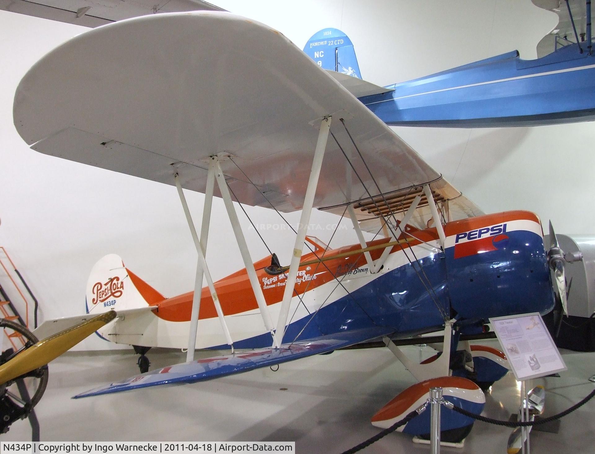 N434P, 1928 Travel Air D-4-D C/N 515, Travel Air D-4-D at the Hiller Aviation Museum, San Carlos CA