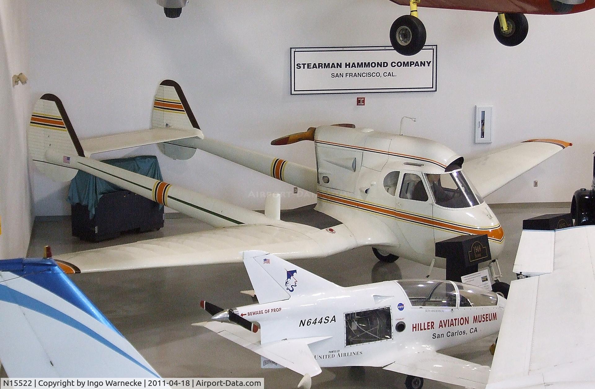 N15522, 1937 Stearman-Hammond Y-1S C/N 307, Stearman-Hammond (P D Miller) Y-1S at the Hiller Aviation Museum, San Carlos CA