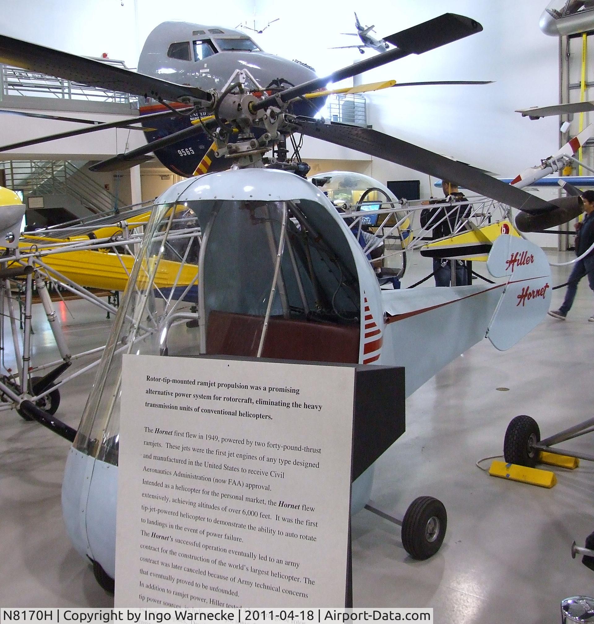 N8170H, 1950 Hiller Hornet C/N unknown_N8170H, Hiller Hornet at the Hiller Aviation Museum, San Carlos CA