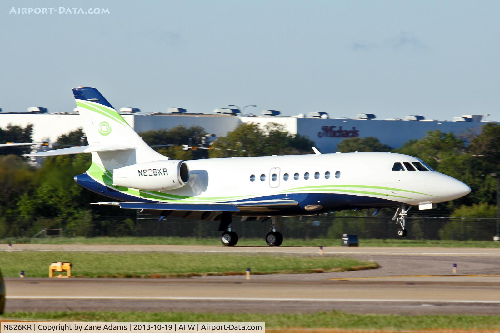 N826KR, 2002 Dassault Falcon 2000 C/N 182, Landing at Fort Worth Alliance Airport
