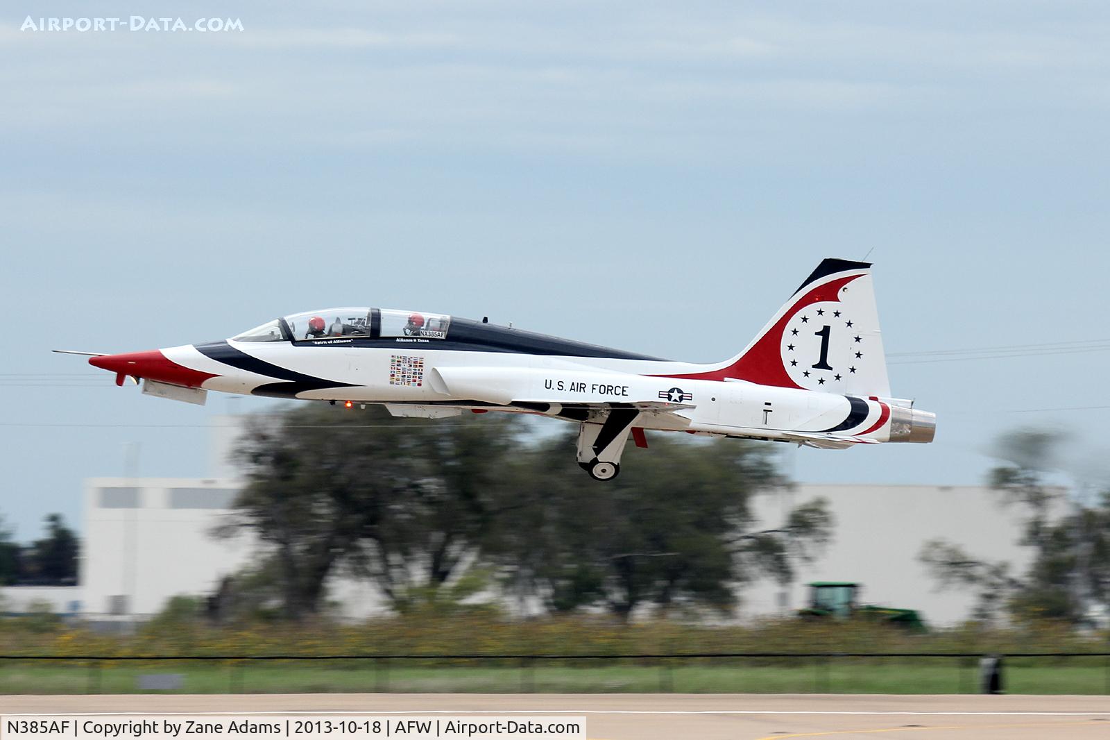 N385AF, 1964 Northrop T-38 C/N 45678, On display at the 2013 Fort Worth Alliance Airshow