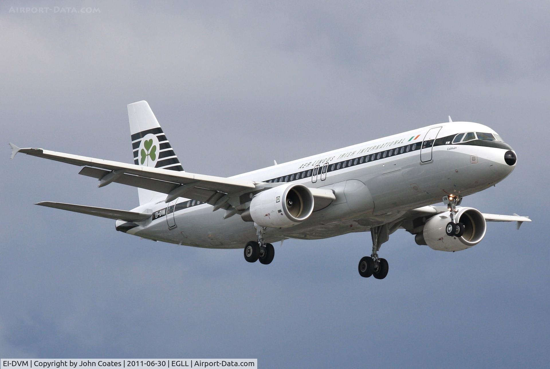 EI-DVM, 2011 Airbus A320-214 C/N 4634, On approach to 27R