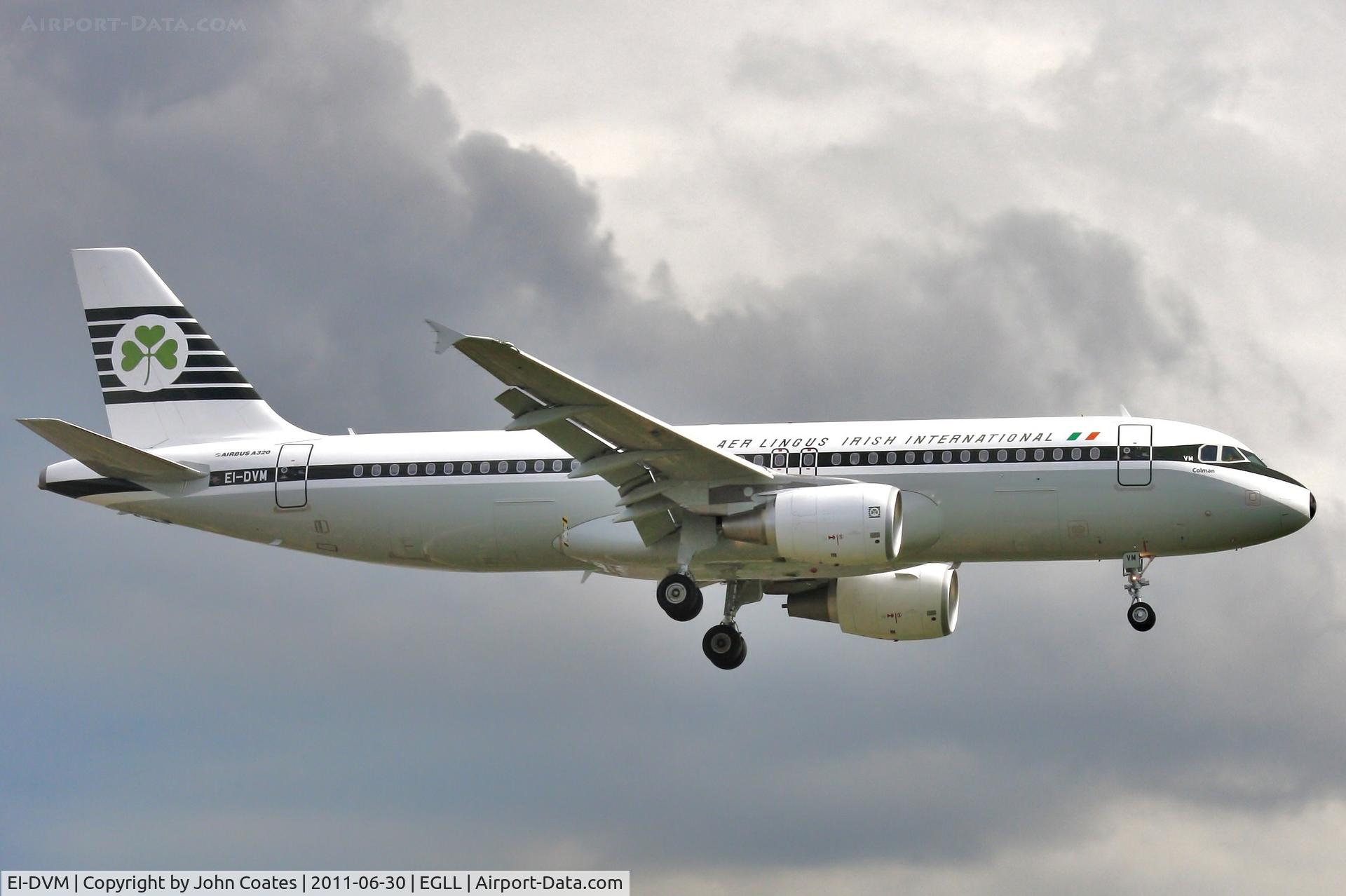 EI-DVM, 2011 Airbus A320-214 C/N 4634, Evening finals to 27R