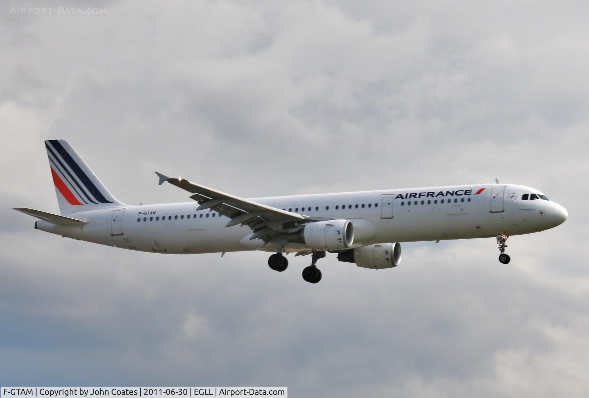 F-GTAM, 2002 Airbus A321-211 C/N 1859, Evening finals to 27R