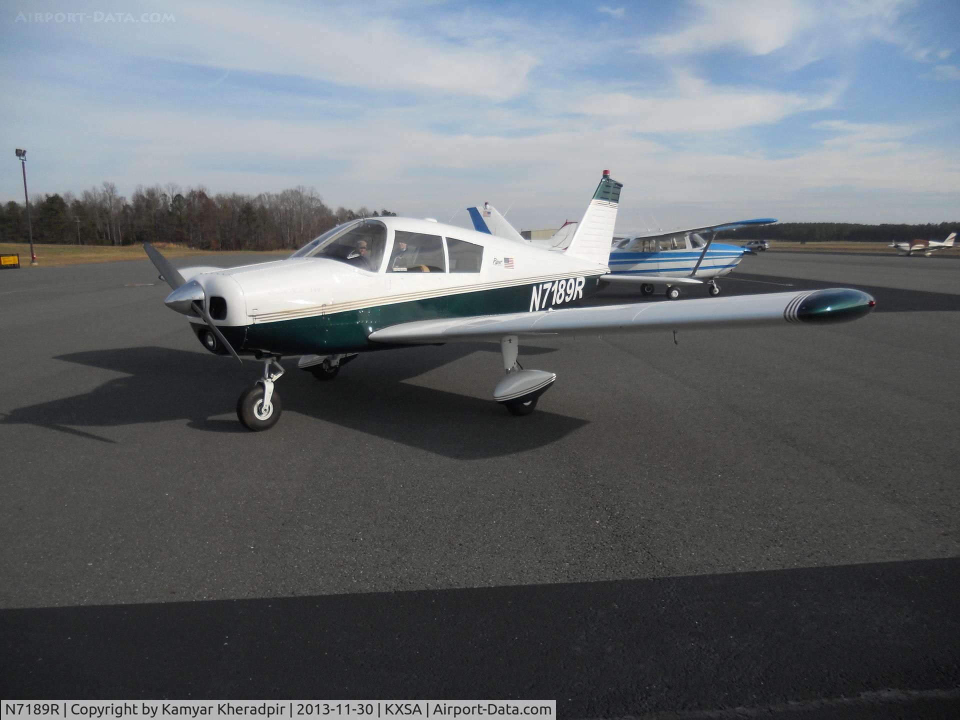 N7189R, 1966 Piper PA-28-140 Cherokee C/N 28-21902, Copilot was a beautiful dog that day.
