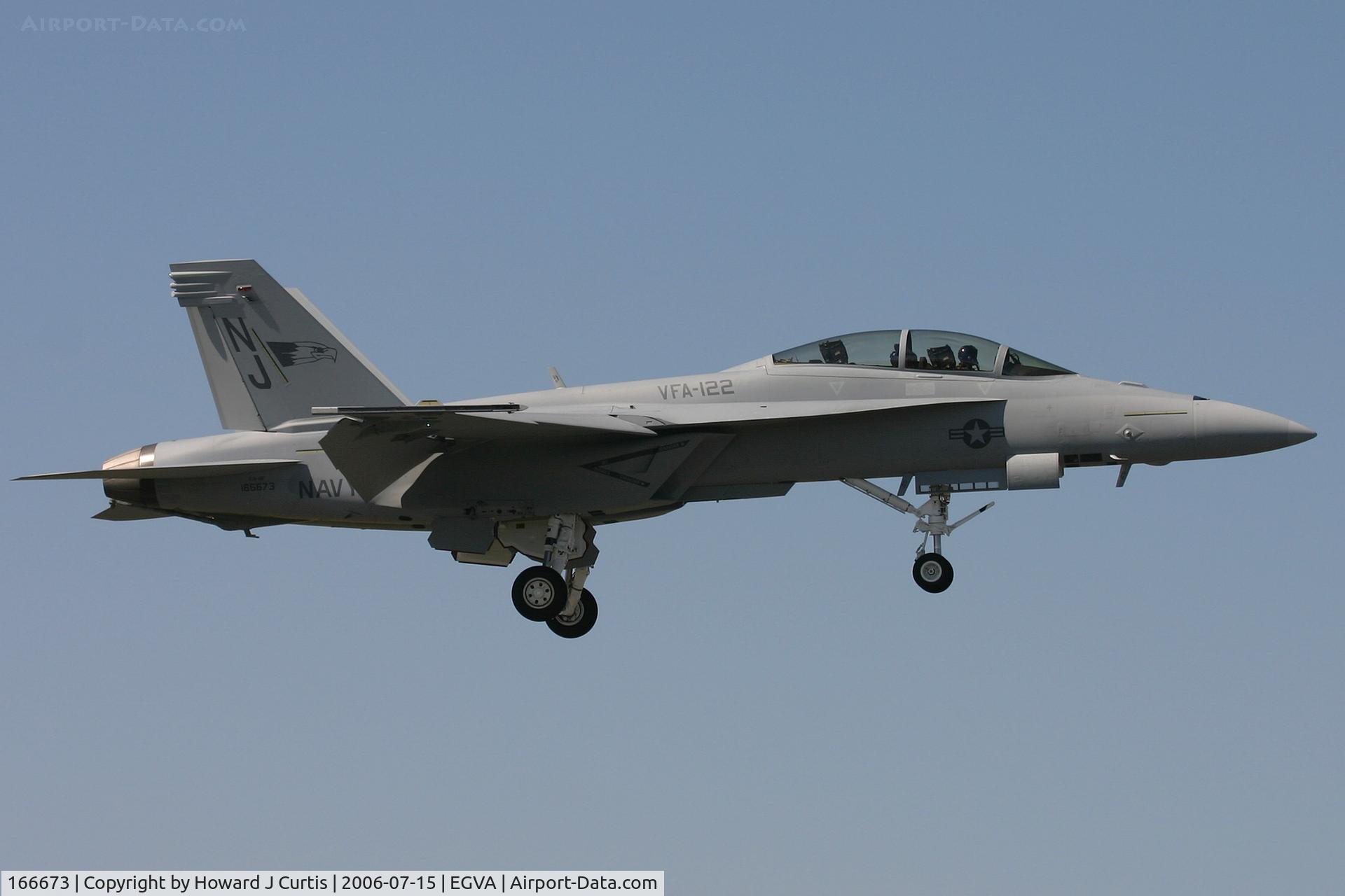 166673, Boeing F/A-18F Super Hornet C/N F151, RIAT 2006. VFA-122, US Navy.