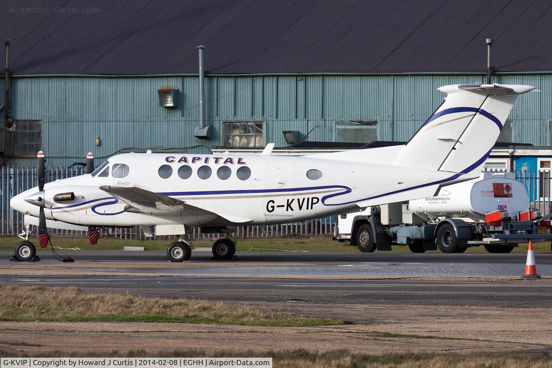 G-KVIP, 1979 Beech 200 Super King Air C/N BB-487, Capital Aviation, a regular visitor. Here with Bournemouth Handling.