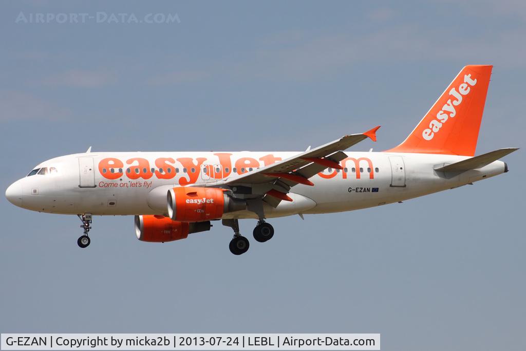 G-EZAN, 2006 Airbus A319-111 C/N 2765, Landing