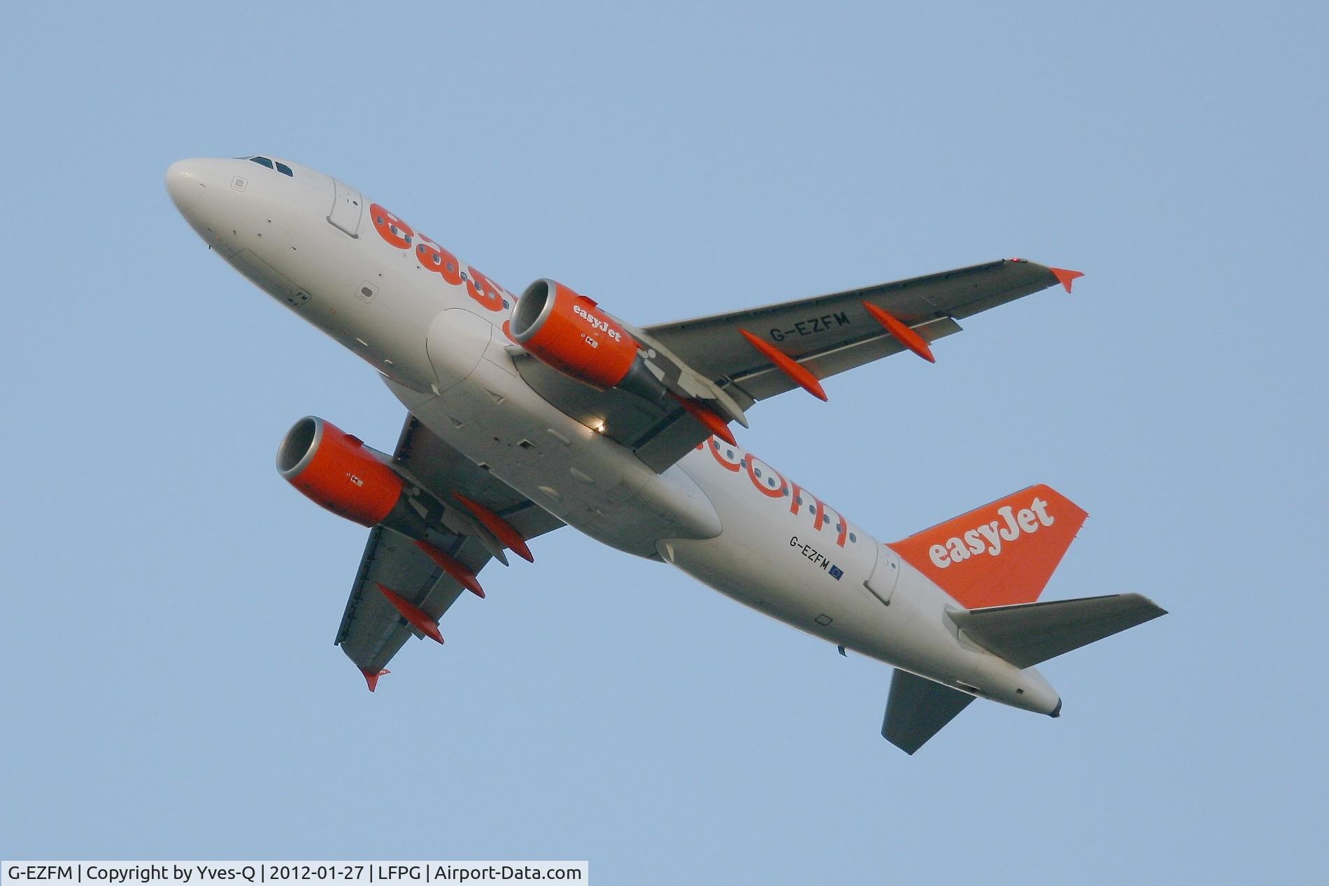 G-EZFM, 2009 Airbus A319-111 C/N 4069, Airbus A319-111, Take off Rwy 27L, Roissy Charles De Gaulle Airport (LFPG-CDG)