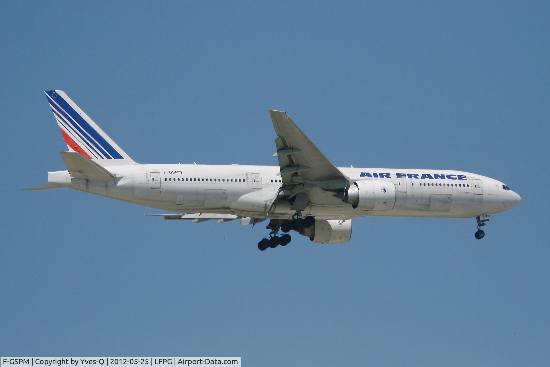 F-GSPM, 2000 Boeing 777-228/ER C/N 30456, Boeing 777-228 (ER), Short approach Rwy 08R, Roissy Charles De Gaulle Airport (LFPG-CDG)