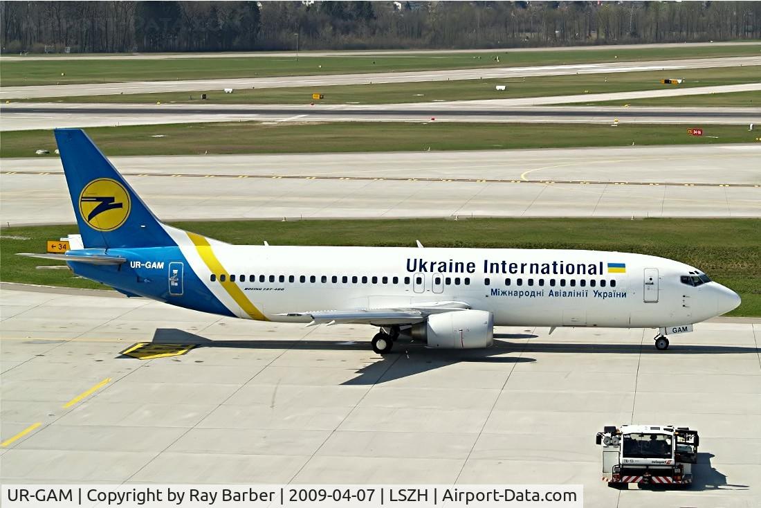 UR-GAM, Boeing 737-4Y0 C/N 25190/2256, Boeing 737-4Y0 [25190] (Ukraine International Airlines) Zurich~HB 07/04/2009
