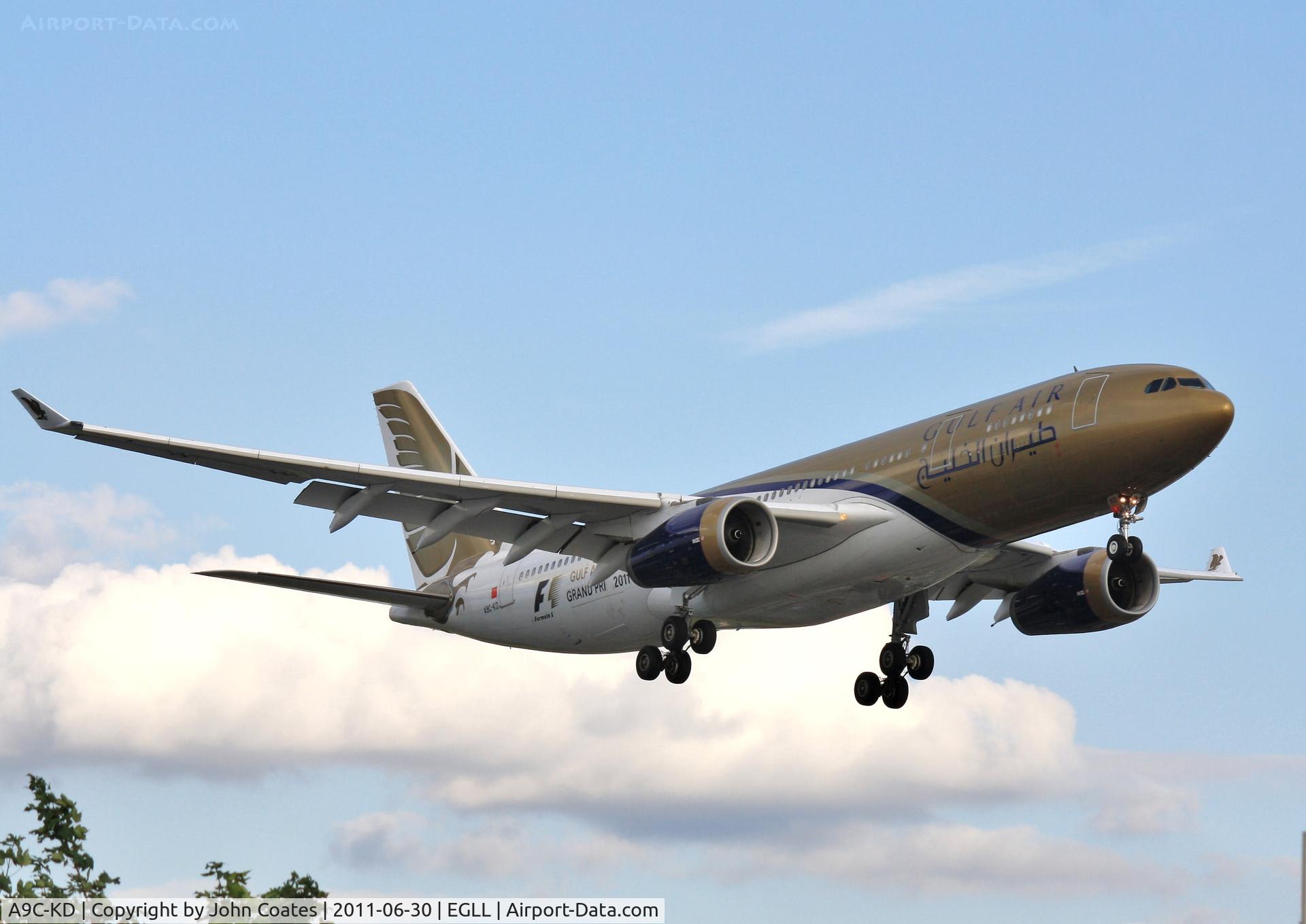 A9C-KD, 1999 Airbus A330-243 C/N 287, On approach to 27R