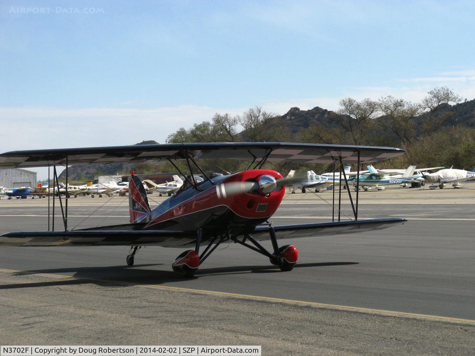 N3702F, 1976 Great Lakes 2T-1A-2 Sport Trainer C/N 0739, 1976 Great Lakes 2T-1A-2 SPORT TRAINER, Lycoming AEIO-360-B1G6 180 Hp, taxi to rwy 04