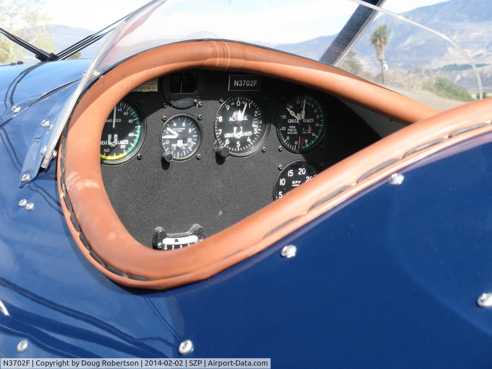 N3702F, 1976 Great Lakes 2T-1A-2 Sport Trainer C/N 0739, 1976 Great Lakes 2T-1A-2 SPORT TRAINER, Lycoming AEIO-360-B1G6 180 Hp, front panel 