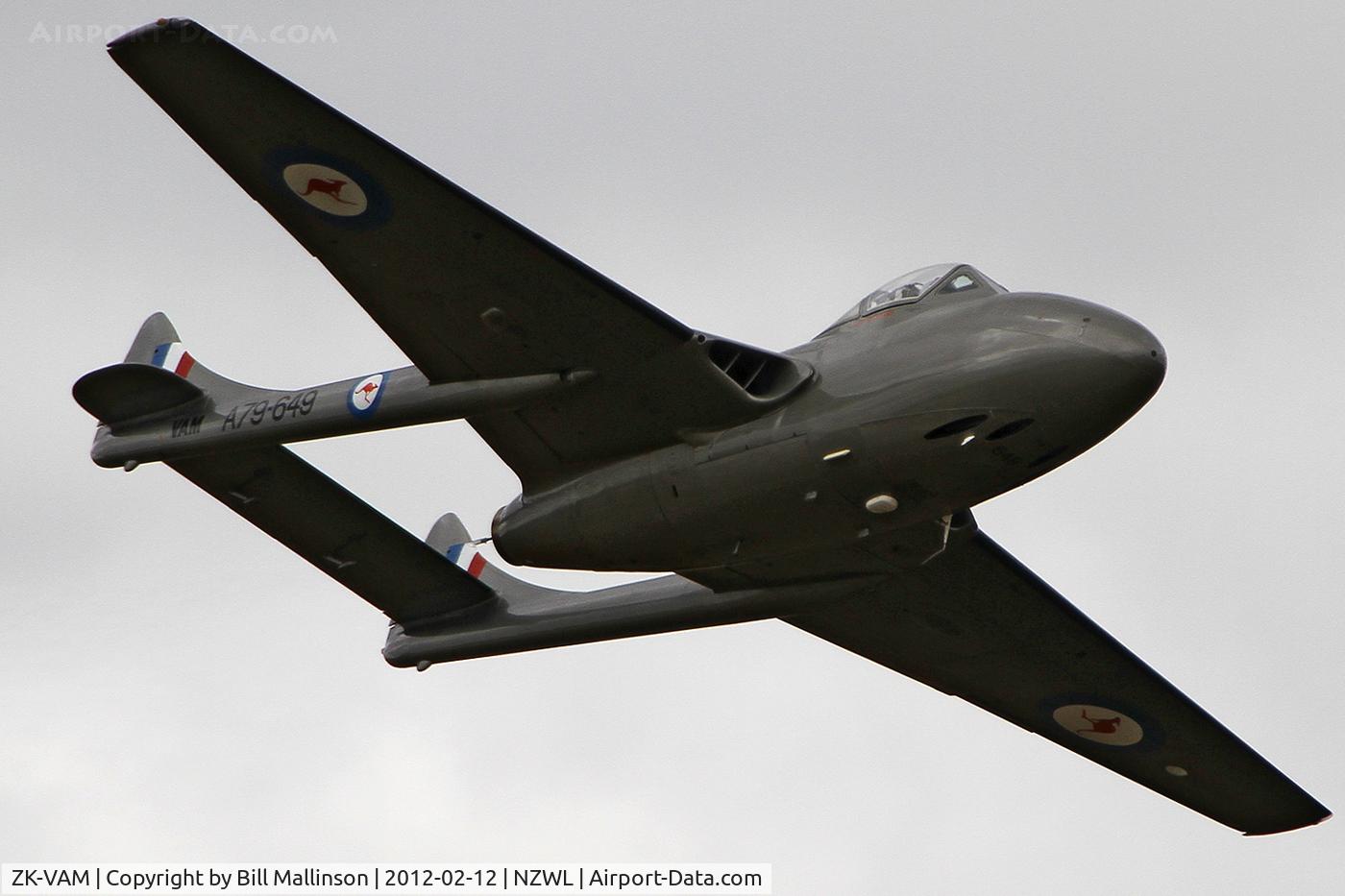 ZK-VAM, 1951 De Havilland Australia DH-115 Vampire T.35 C/N DHA4171, FLY PAST