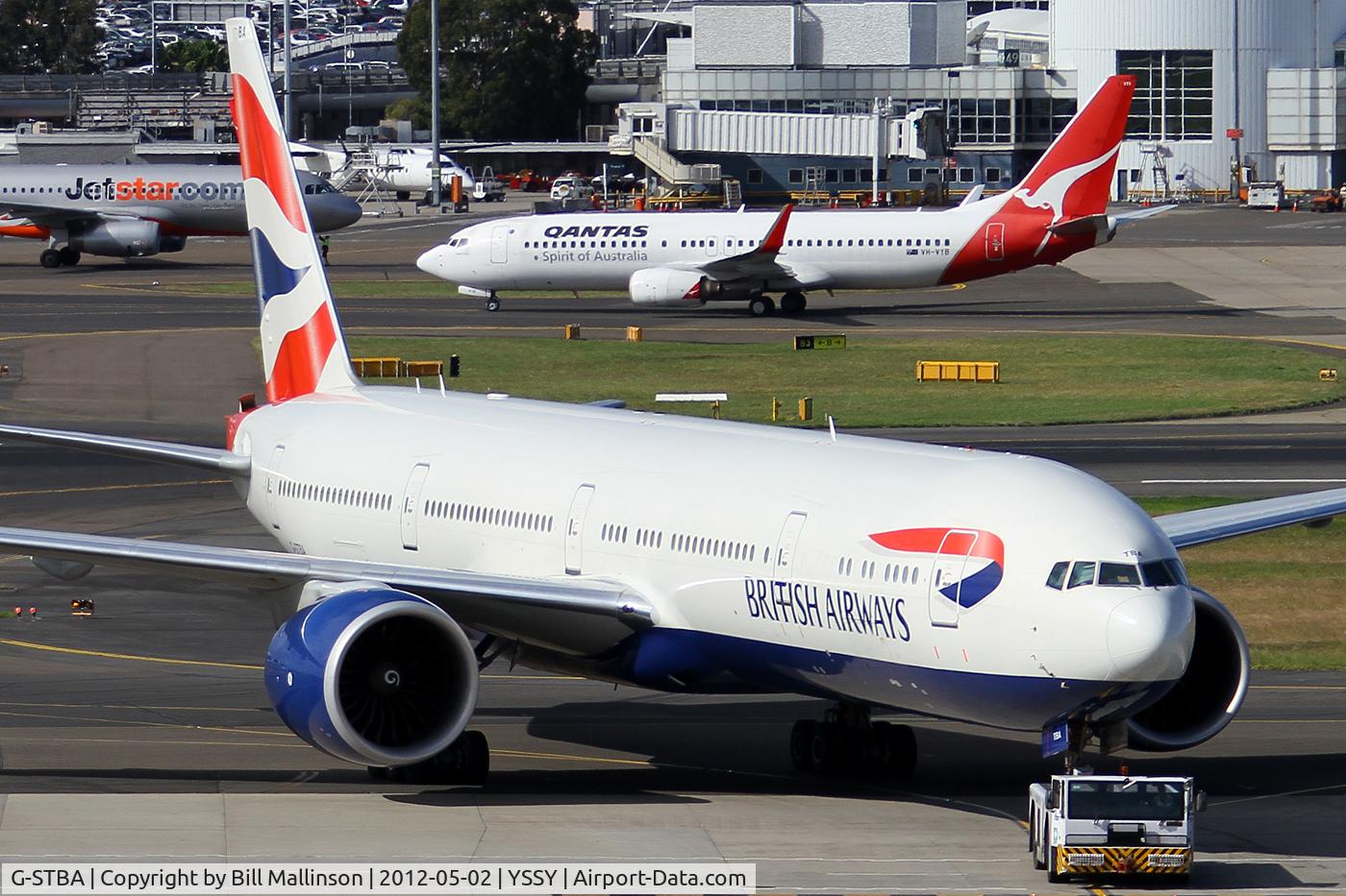 G-STBA, 2010 Boeing 777-336/ER C/N 40542, TOWED TO GATE 10
