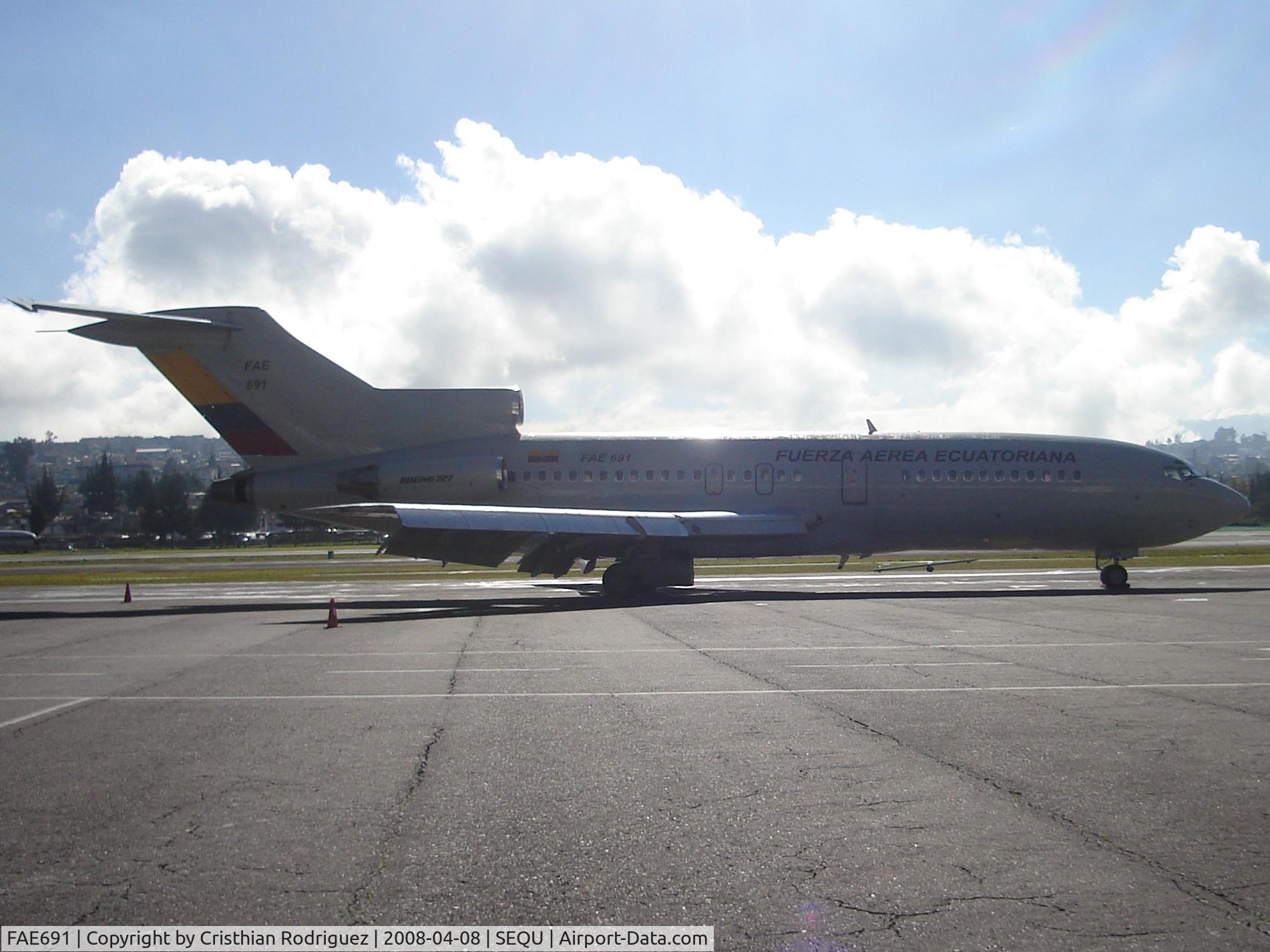 FAE691, 1967 Boeing 727-134 C/N 19691, Boeing 727-100 Ecuadorian Air Force, Mariscal Sucre  Intl. Airport, Quito