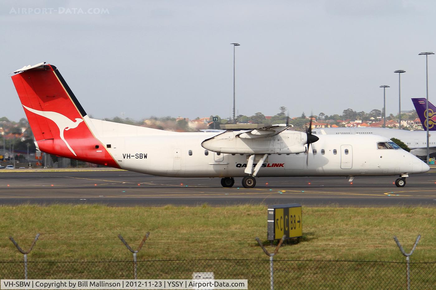 VH-SBW, 2004 De Havilland Canada DHC-8-315Q Dash 8 C/N 599, taxi from 34R