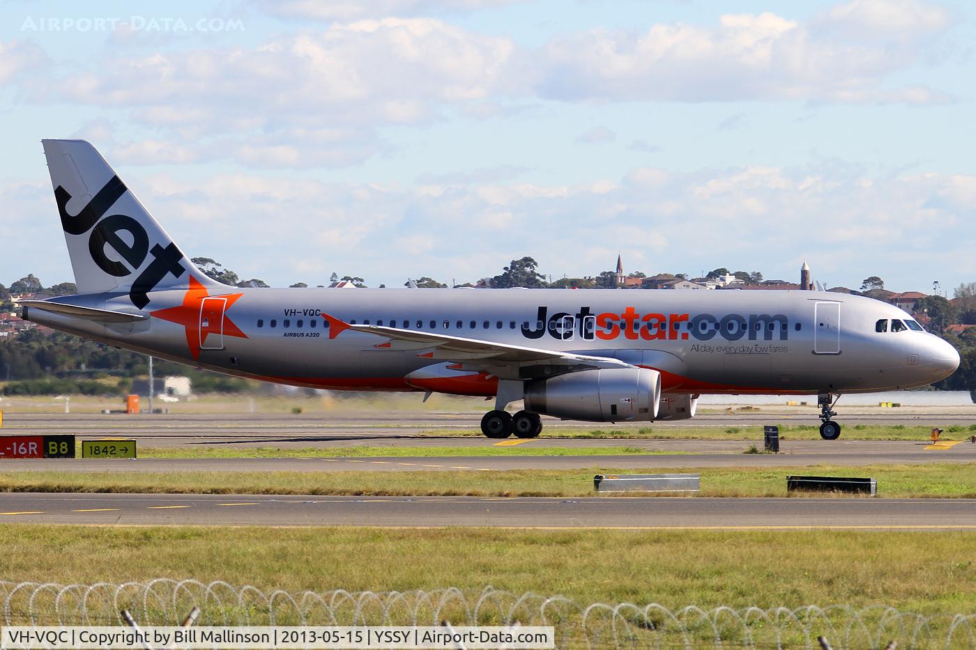 VH-VQC, 2008 Airbus A320-232 C/N 3668, TAXI FROM 34R
