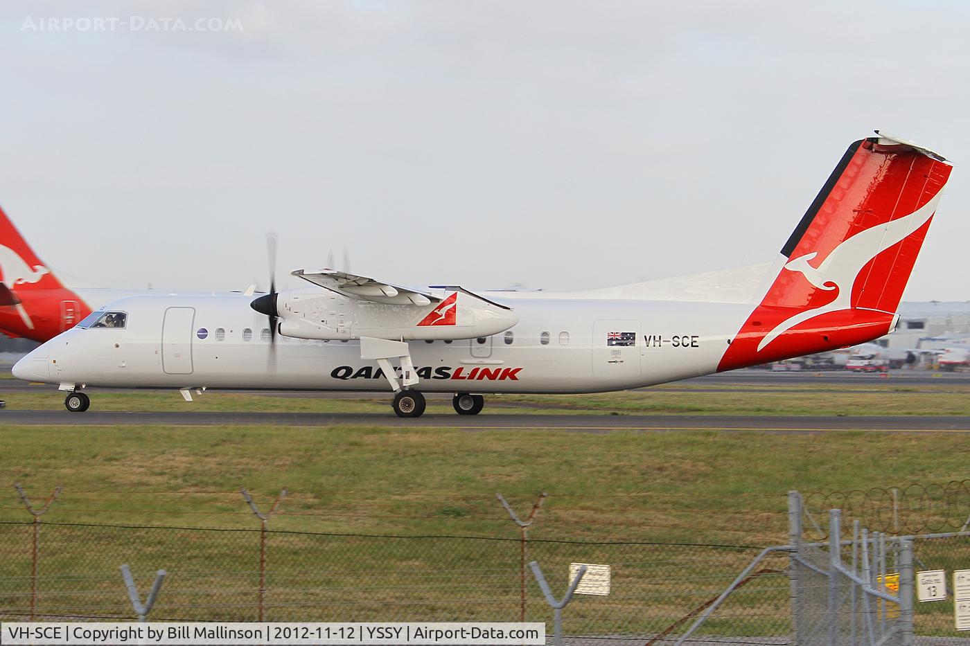 VH-SCE, 2004 De Havilland Canada DHC-8-315Q Dash 8 C/N 602, TAXI TO 34R