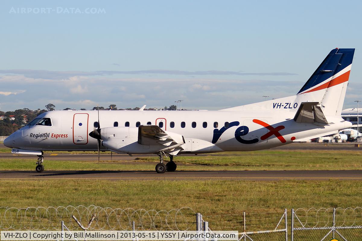VH-ZLO, Saab 340B C/N 340B-382, TAXI TO 34R