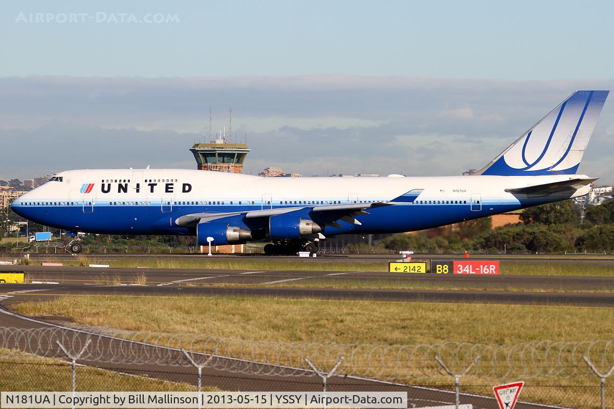 N181UA, 1991 Boeing 747-422 C/N 25278, TAXIING TO 34L