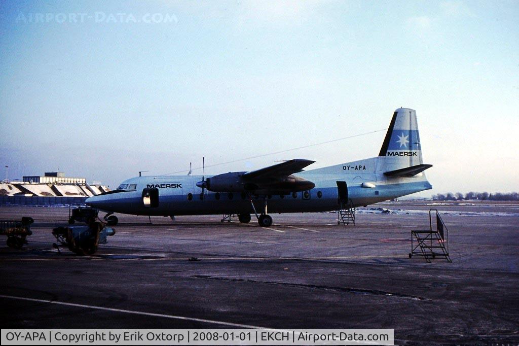OY-APA, 1969 Fokker F-27-500 Friendship C/N 10425, OY-APA in CPH