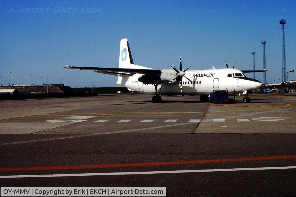 OY-MMV, 1989 Fokker 50 C/N 20154, OY-MMV in CPH
