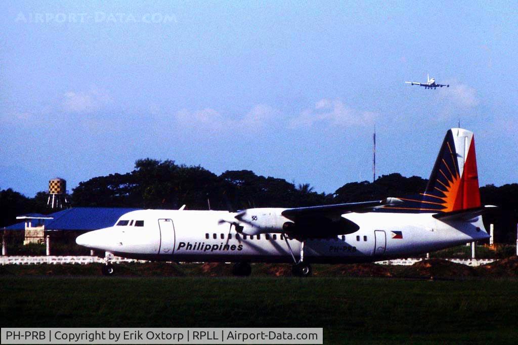 PH-PRB, 1988 Fokker 50 C/N 20138, PH-PRB just landed and on its way to the domestic terminal