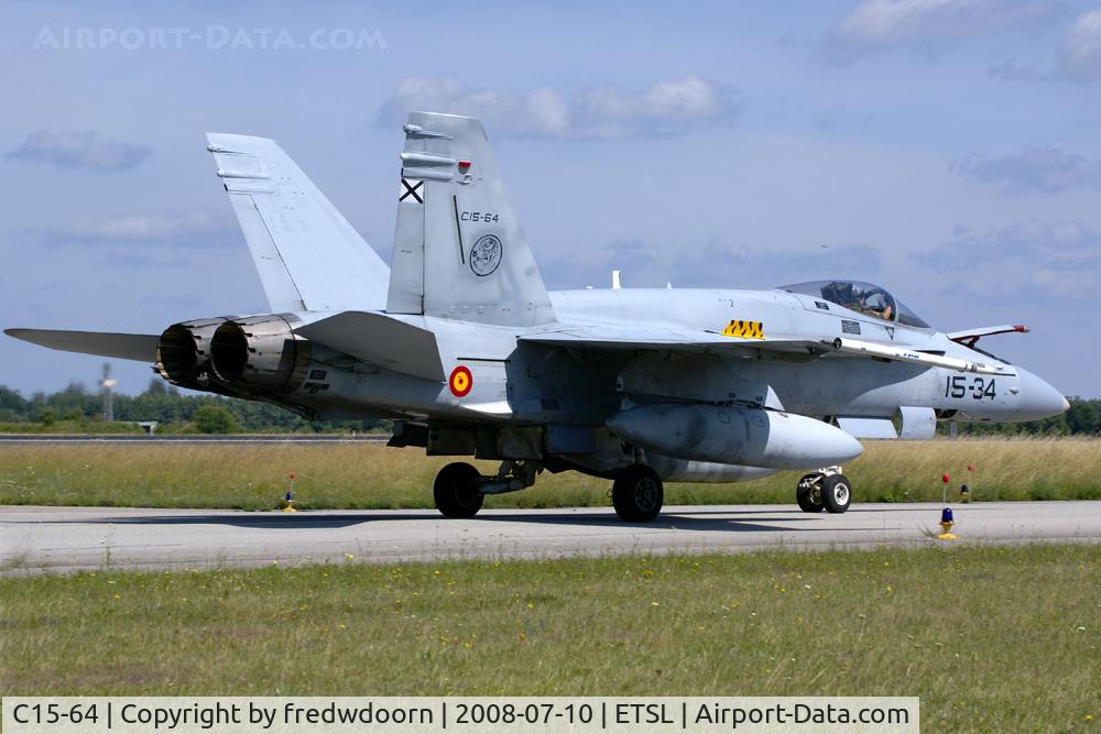 C15-64, McDonnell Douglas EF-18A Hornet C/N 0865/A587, Ala 15 a/c from Zaragoza