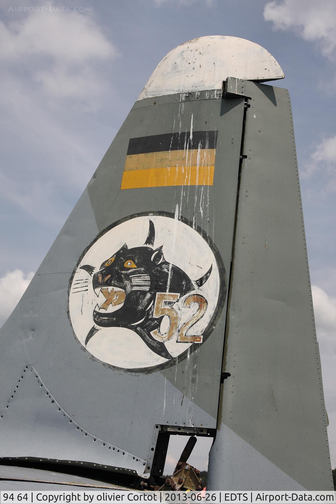 94 64, Lockheed T-33A Shooting Star C/N 580-9152, tail with AG 52 emblem