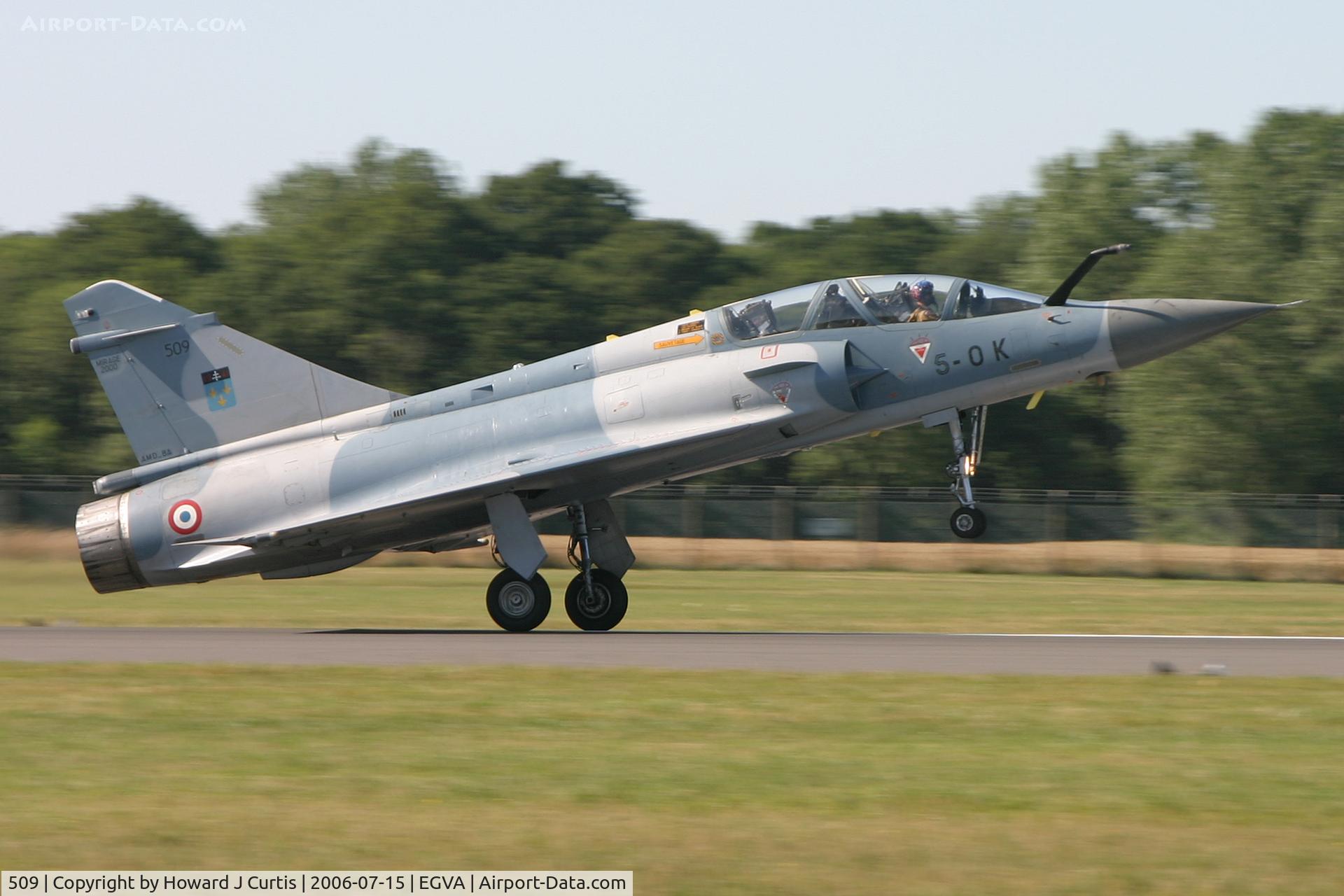 509, Dassault Mirage 2000B C/N 62, RIAT 2006. Coded 5-OK.